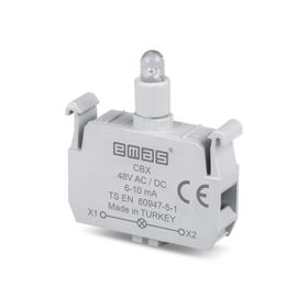 Emas CBX 48V AC/DC Kırmızı Ledli Sinyal Blok Butonluk