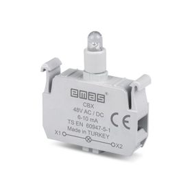Emas CBX 48V AC/DC Kırmızı Ledli Sinyal Blok Butonluk