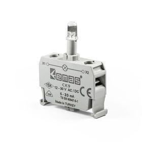 Emas CK9 Yeşil 12-30 V AC/DC C Ledli Kutuluk Sinyal Blok