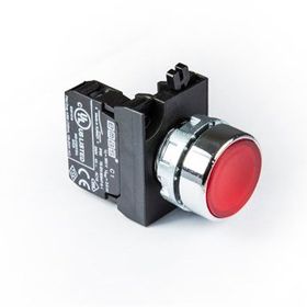 Emas CM100DK 1 NA Kırmızı Düz Yaylı Kumanda Butonu