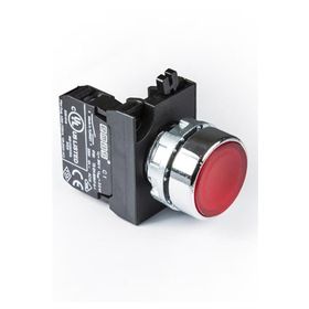 Emas CM100DK 1 NA Kırmızı Düz Yaylı Kumanda Butonu