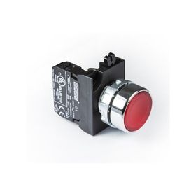 Emas CM100DK 1 NA Kırmızı Düz Yaylı Kumanda Butonu