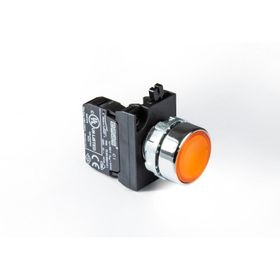 Emas CM100DS 1 NA Sarı Düz Yaylı Kumanda Butonu