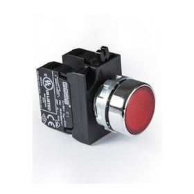 Emas CM101DK 2 NA Kırmızı Düz Yaylı Kumanda Butonu