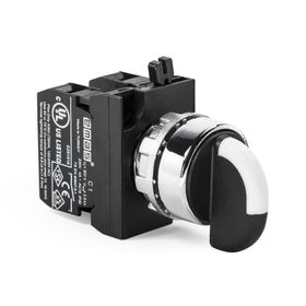 Emas CM101S31 2NA Siyah Metal Gövdeli Tek Dönüşlü Buton