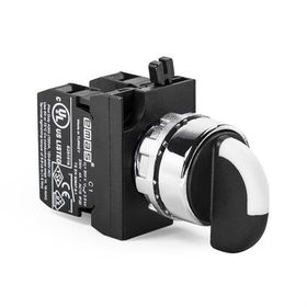 Emas CM101S31 2NA Siyah Metal Gövdeli Tek Dönüşlü Buton