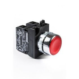 Emas CM102DK 1NA 1NK Yaylı Kırmızı Düz Kumanda Butonu