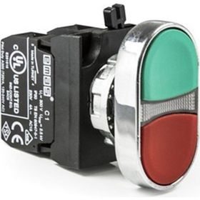 Emas CM102K20KY Kırmızı Yeşil Metal Gövdeli Buton