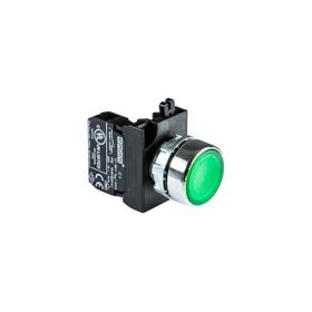 Emas CM190DY Yeşil Ledli 1 NA 12-30V AC/DC Buton