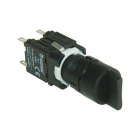 Emas D100YS20 1NA 16 mm Siyah Yuvarlak Seçici Buton