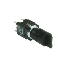 Emas D100YS20 1NA 16 mm Siyah Yuvarlak Seçici Buton