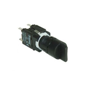 Emas D100YS20 1NA 16 mm Siyah Yuvarlak Seçici Buton