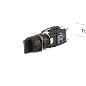 Emas D101YS30 2NA 16mm Siyah Yuvarlak Seçici Buton