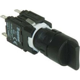 Emas D101YS30 2NA 16mm Siyah Yuvarlak Seçici Buton