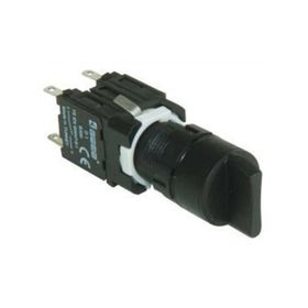 Emas D101YS30 2NA 16mm Siyah Yuvarlak Seçici Buton