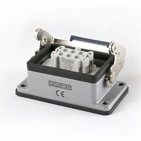 Emas EBM06PM46 Metal 6 Kontak 16A Alttan Girişli 1 Metal Mandallı Makine Tipi Priz