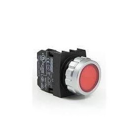 Emas H200DK 1NK Kırmızı Düz Yaylı Kumanda Butonu