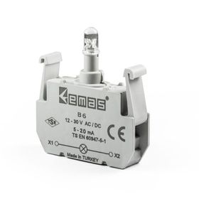 Emas Kırmızı 12 30 V AC DC B6 Ledli Sinyal Blok