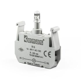 Emas Kırmızı 12 30 V AC DC B6 Ledli Sinyal Blok