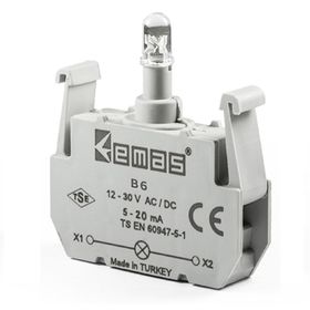 Emas Kırmızı 12 30 V AC DC B6 Ledli Sinyal Blok