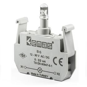 Emas Kırmızı 12 30 V AC DC B6 Ledli Sinyal Blok