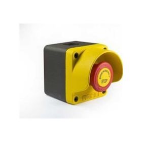 Emas M1C200EE Sarı Gri Acil Stoplu Etiketli Metal Tekli Kumanda Kutusu