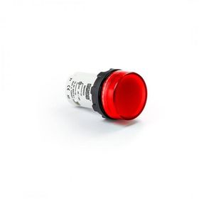 Emas MBSD024K 24V AC/DC Kırmızı Düz Cam Led'li Monoblok Sinyal Lambası