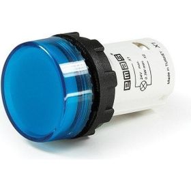 Emas MBSD024M 24V AC/DC Mavi Düz Cam Led'li Monoblok Sinyal Lambası