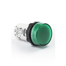 Emas MBSD024Y 24V AC/DC Yeşil Düz Cam Led'li Monoblok Sinyal Lambası