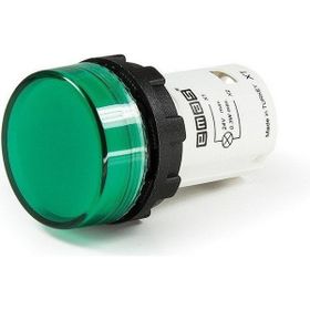 Emas MBSD024Y 24V AC/DC Yeşil Düz Cam Led'li Monoblok Sinyal Lambası