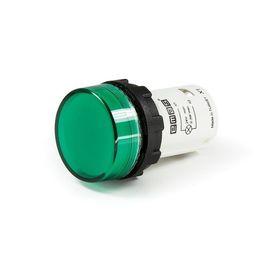 Emas MBSD024Y 24V AC/DC Yeşil Düz Cam Led'li Monoblok Sinyal Lambası