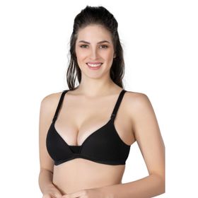 Emay 1422 Siyah Modal Cotton Kaplı Emzirme Sütyen