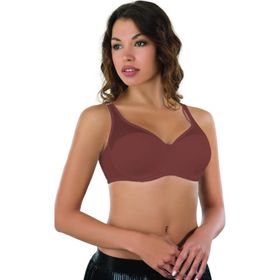 Emay 167D Bordo Tül Push Up Toparlayıcı Sütyen