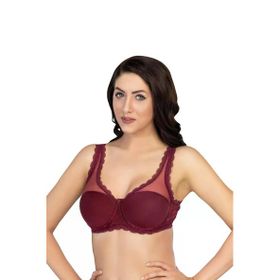 Emay 172B Bordo Pedli Dantelli Balenli Minimizer Sütyen