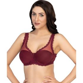 Emay 172B Bordo Pedli Dantelli Balenli Minimizer Sütyen