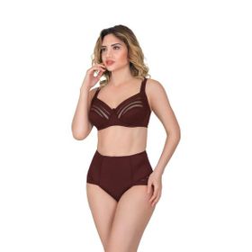 Emay 183 B Yan Destekli Bordo Toparlayıcı Balenli Sütyen