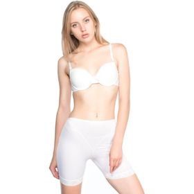 Emay 2002 Paçası Dantelli Pop-Up Beyaz Kadın Boxer Korse