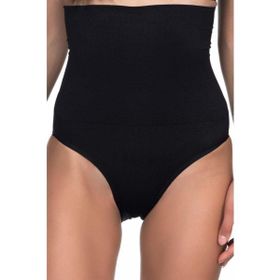Emay 2009 Dikişsiz Çift Kat Açık Siyah Kadın Slip Korse