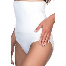 Emay 2009 Seamless Yüksek Bel Double Slip Beyaz Kadın Korse