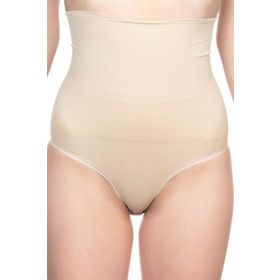 Emay 2019 Seamless Yüksek Bel Çıtçıtlı Double Slip Ten Kadın Külot Korse