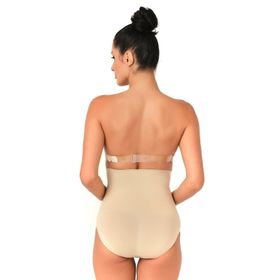 Emay 2019 Seamless Yüksek Bel Çıtçıtlı Double Slip Ten Kadın Külot Korse