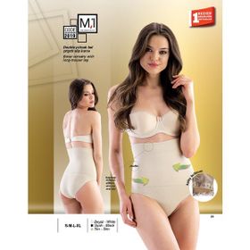 Emay 2019 Silikonlu Ten Kadın Slip Korse