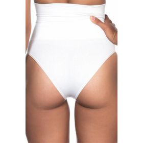 Emay 2039 Dikişsiz Çift Kat Brasil Slip Beyaz Kadın Korse