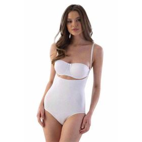 Emay 2073 Göğüssüz Beyaz Kadın Slip Korse