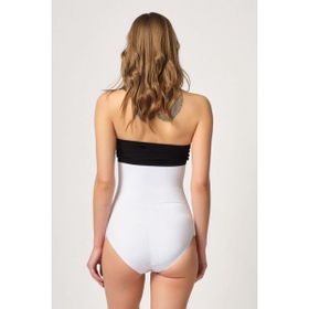 Emay 2080 Yüksek Bel Çıtçıtlı Slip Beyaz Korse