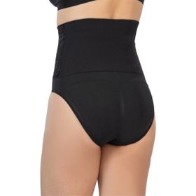 Emay 2090 Önü Dantelli Yüksel Bel Slip Siyah Korse