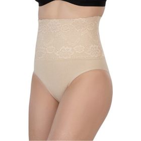 Emay 2090 Önü Dantelli Yüksel Bel Slip Ten Korse