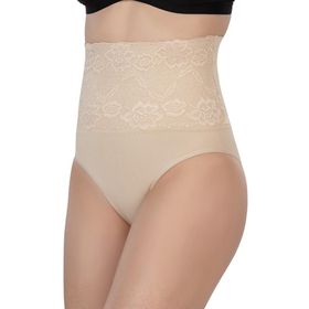 Emay 2090 Önü Dantelli Yüksel Bel Slip Ten Korse
