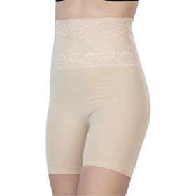 Emay 2091 Önü Dantelli Yüksek Bel Ten Boxer Korse
