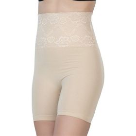 Emay 2091 Önü Dantelli Yüksek Bel Ten Boxer Korse